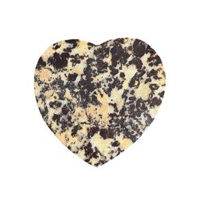 Vintage Speckled/Marbled Heart Shaped Soap Stone Trinket Jewelry Box with Lid